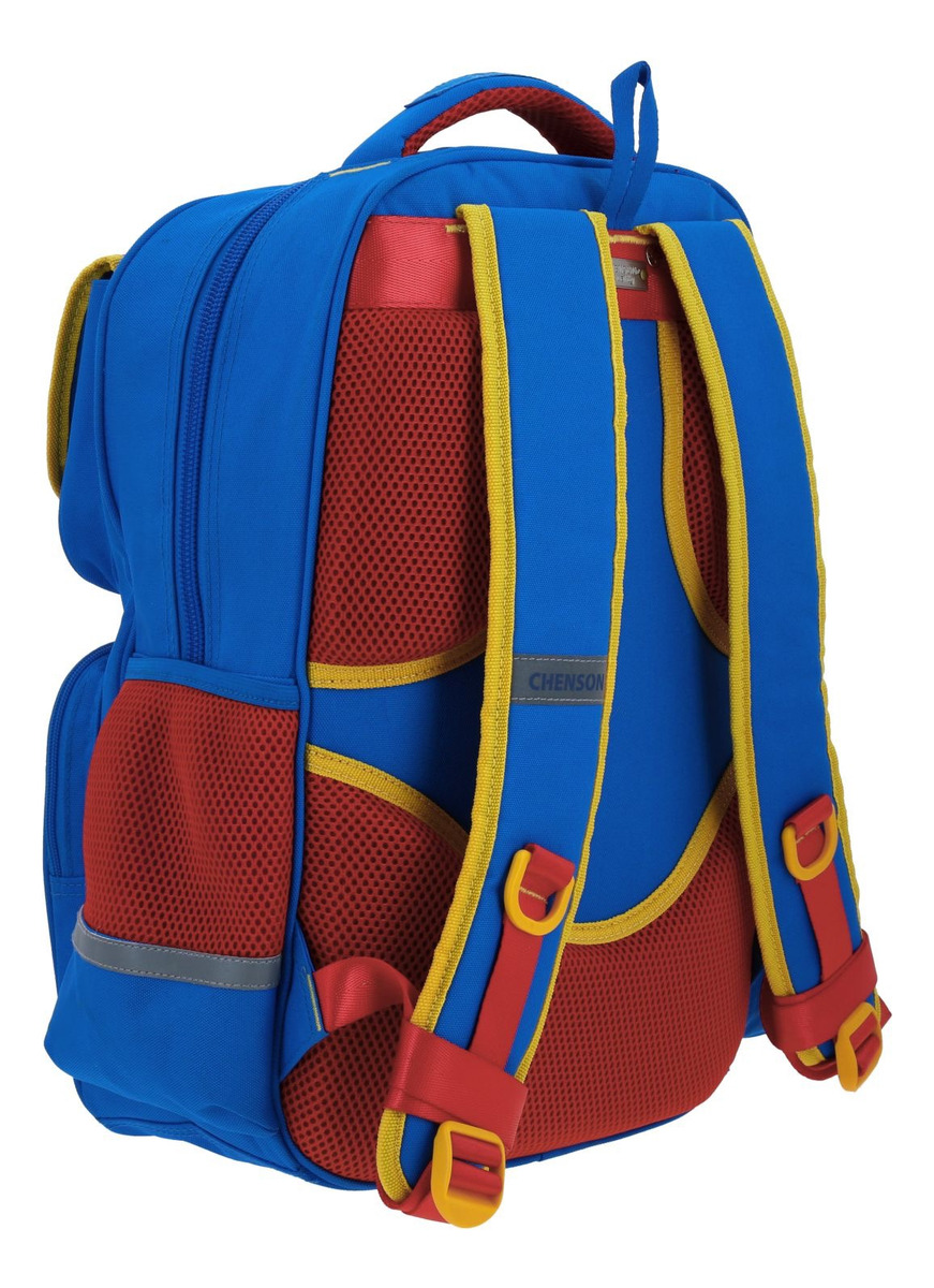 Kit Escolar Chenson Original Mochila Lonchera Y Lapicera  Strong Color Azul Y Rojo 3