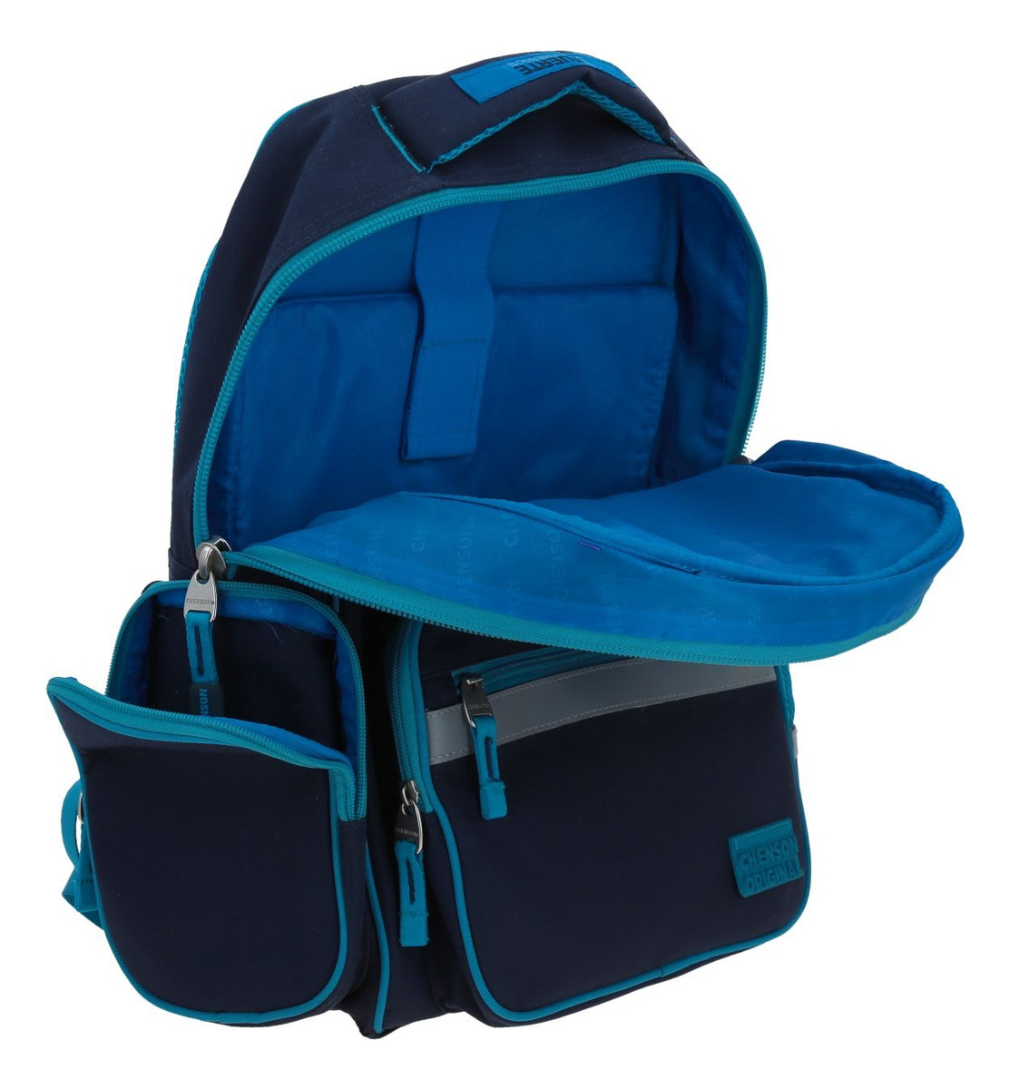 Kit Escolar Chenson Original Strong Mochila Lapicera Y Lonchera Color Turquesa 4