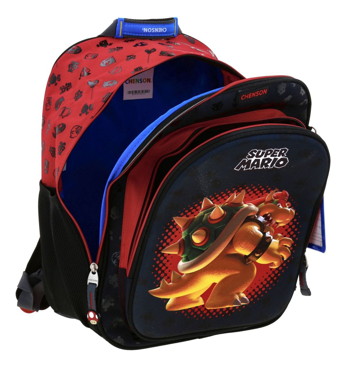 Kit Escolar Chenson Super Mario Bowser Bowie Mochila Lapicera Y Lonchera Negro 4