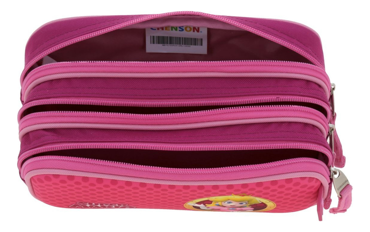 Kit Escolar Chenson Super Mario Peach Barb Mochila Lapicera Y Lonchera Rosa, Niñas - vista 2