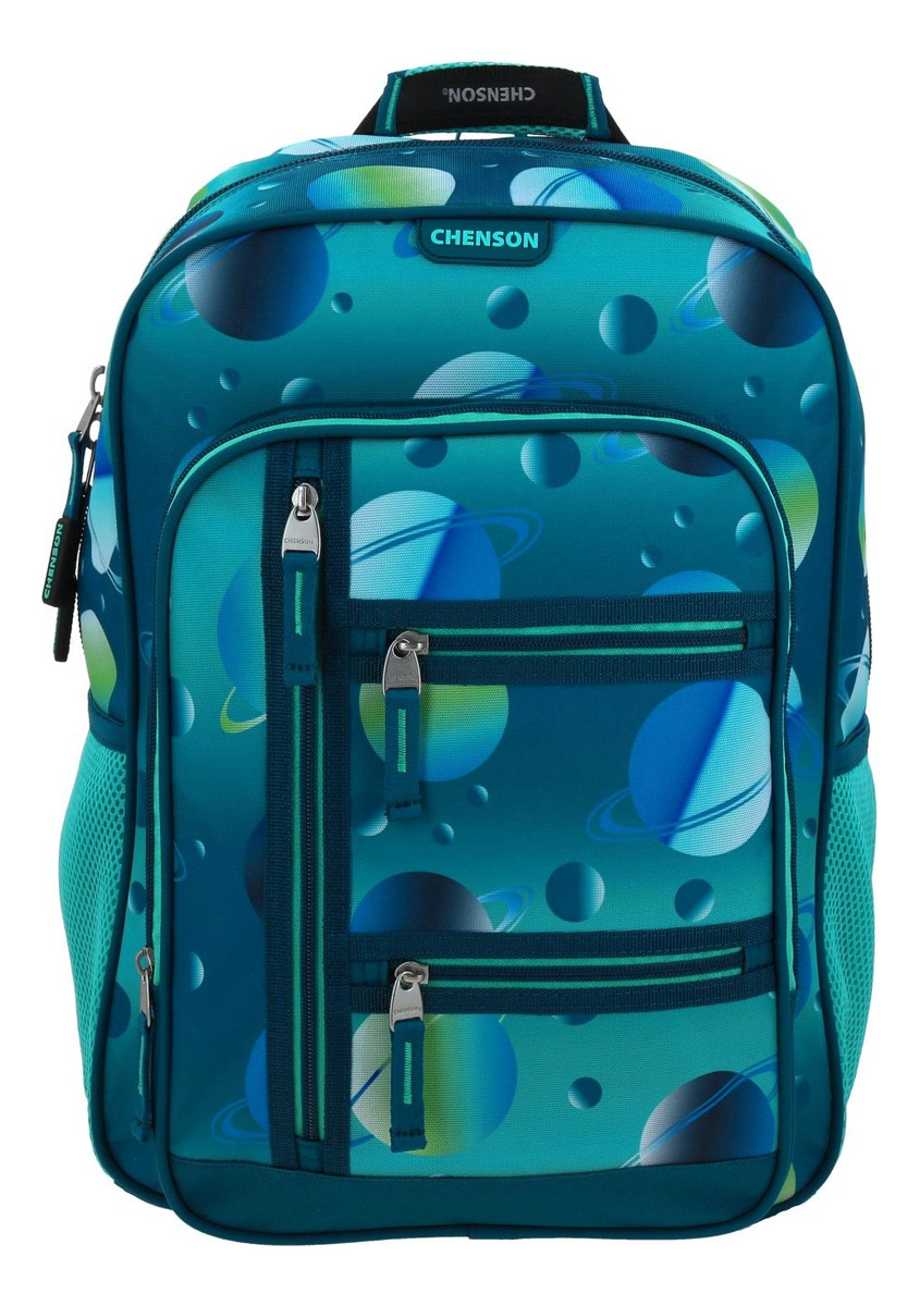 Kit Escolar Mochila Lapicera Y Lonchera Chenson Original Anter Azul 2