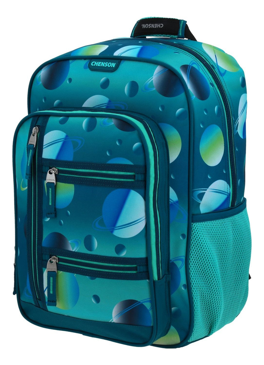 Kit Escolar Mochila Lapicera Y Lonchera Chenson Original Anter Azul 3