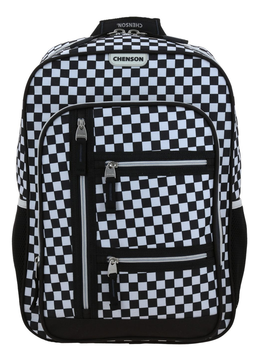Kit Escolar Mochila Lapicera Y Lonchera Chenson Original Tart Negro Y Blanco 2