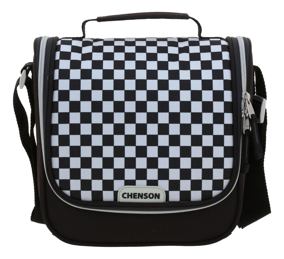 Kit Escolar Mochila Lapicera Y Lonchera Chenson Original Tart Negro Y Blanco 4