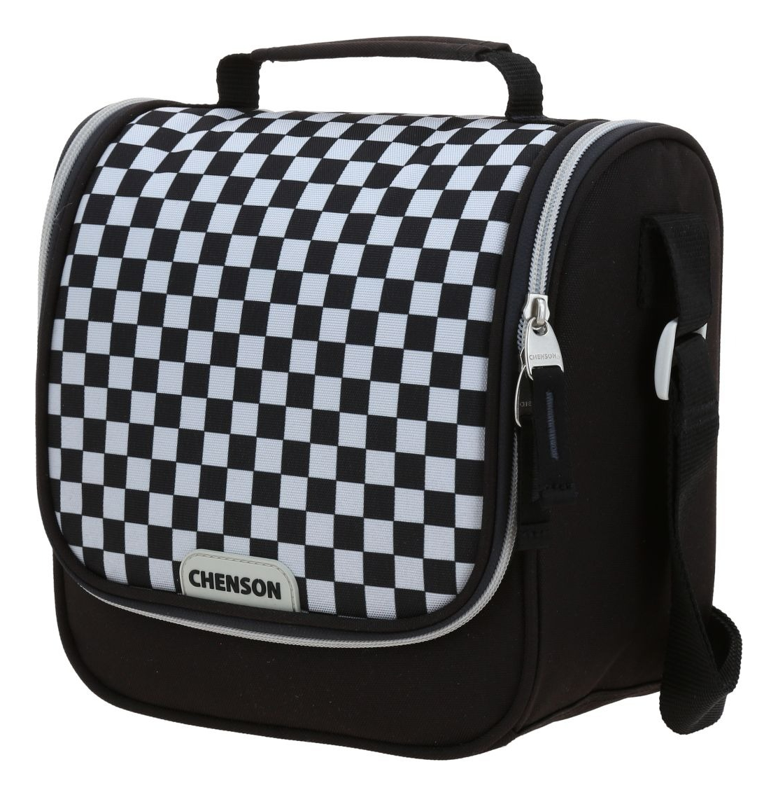 Kit Escolar Mochila Lapicera Y Lonchera Chenson Original Tart Negro Y Blanco 5
