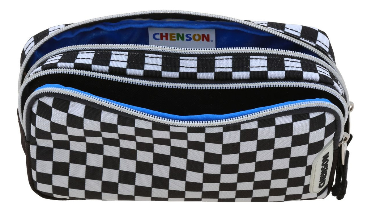 Kit Escolar Mochila Lapicera Y Lonchera Chenson Original Tart Negro Y Blanco - vista 2