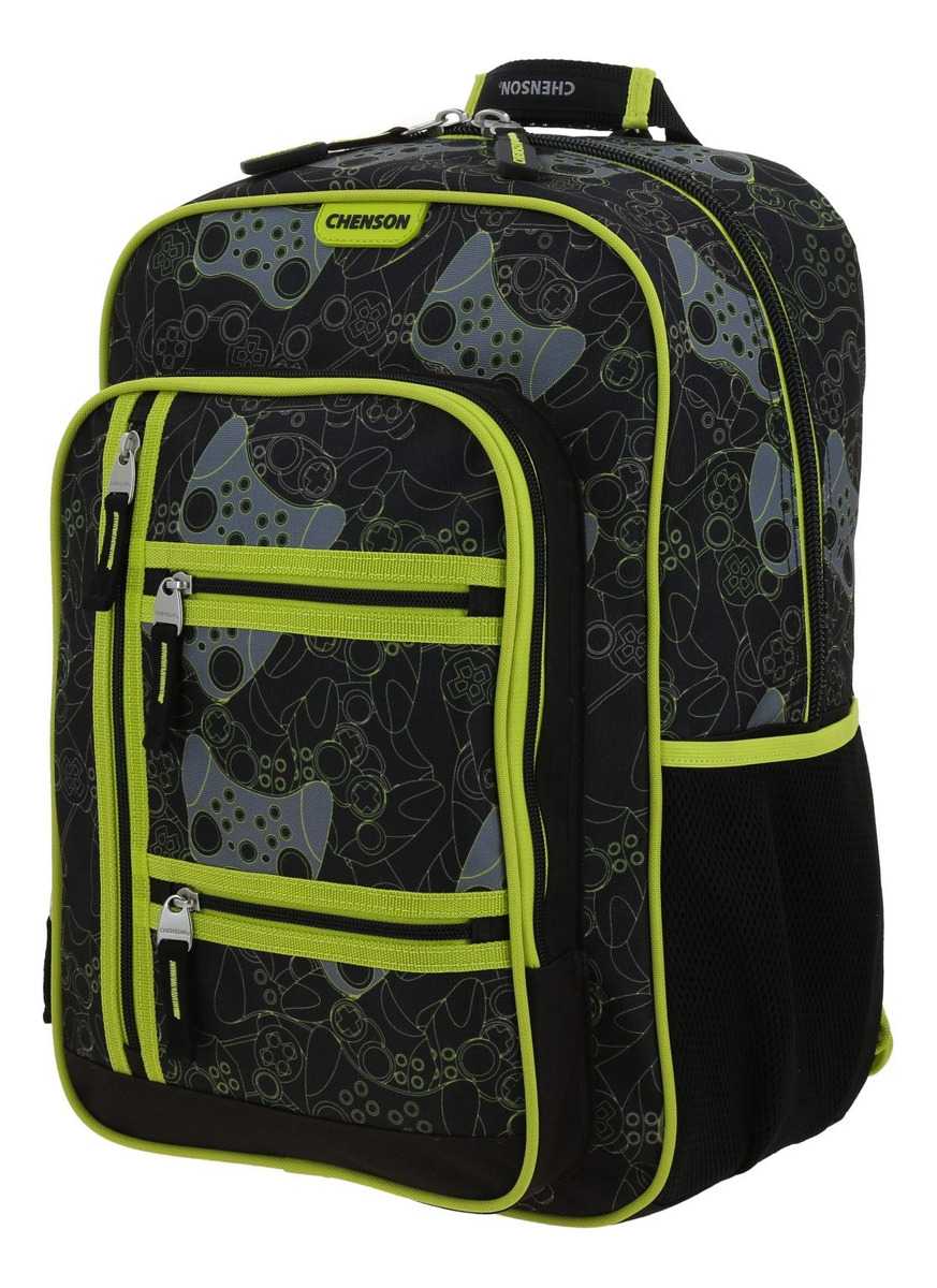 Kit Escolar Mochila Lapicera Y Lonchera Chenson Original Troler Negro 3