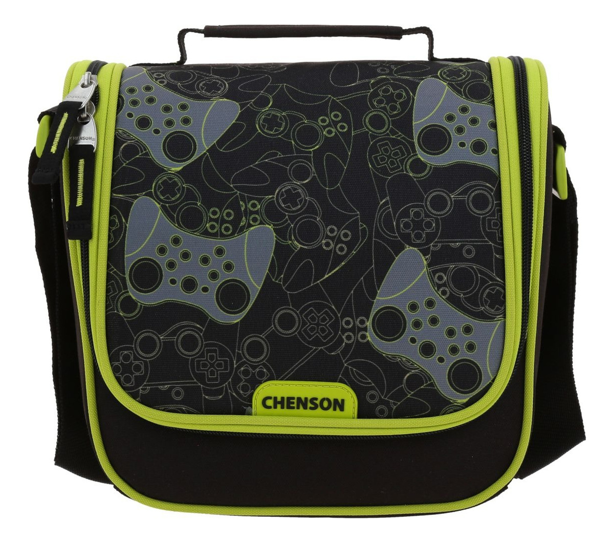 Kit Escolar Mochila Lapicera Y Lonchera Chenson Original Troler Negro 5