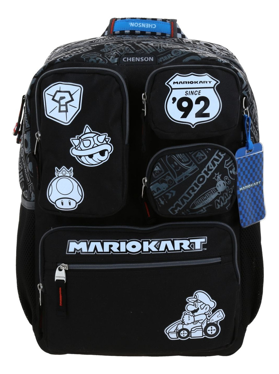 Kit Escolar Mochila Lonchera Lapicera Chenson Super Mario Racer Color Negro Escolar Primaria Mb70571-kc3 2