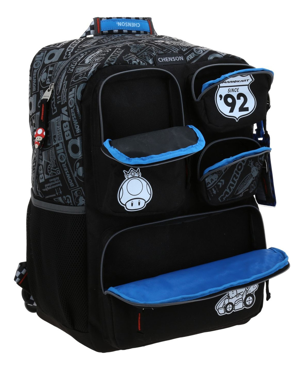 Kit Escolar Mochila Lonchera Lapicera Chenson Super Mario Racer Color Negro Escolar Primaria Mb70571-kc3 5