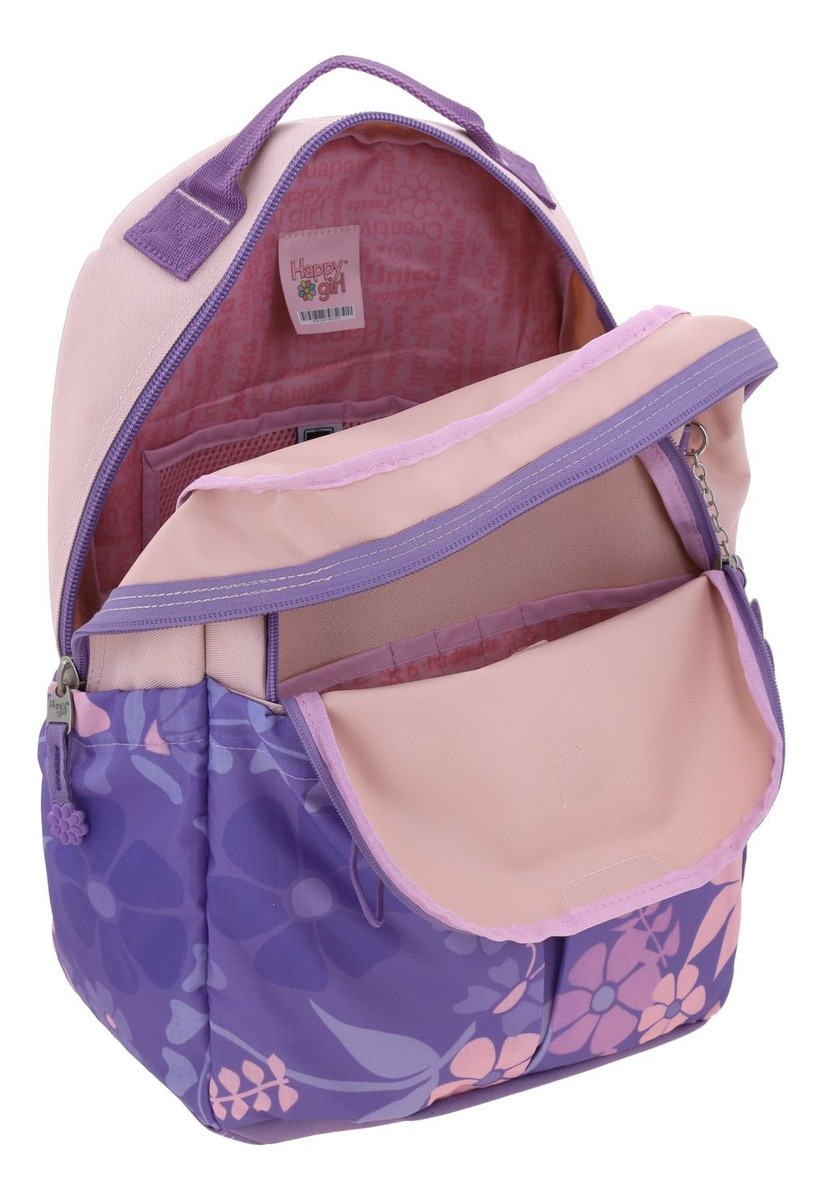 Kit Escolar Mochila Lonchera Y Lapicera Chenson Happy Girl Bagster Color Rosa Primaria 4