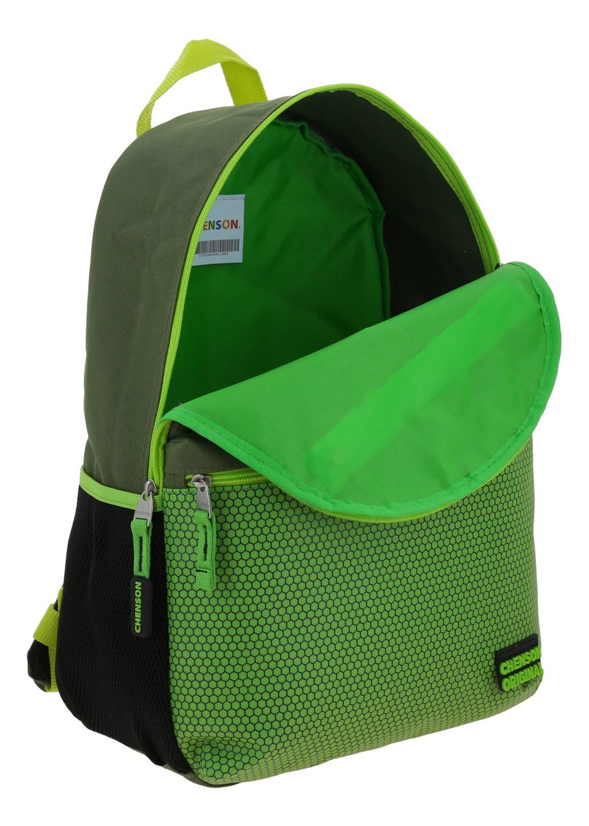 Kit Escolar Mochila Lonchera Y Lapicera Chenson Original Chuasen Color Verde 3