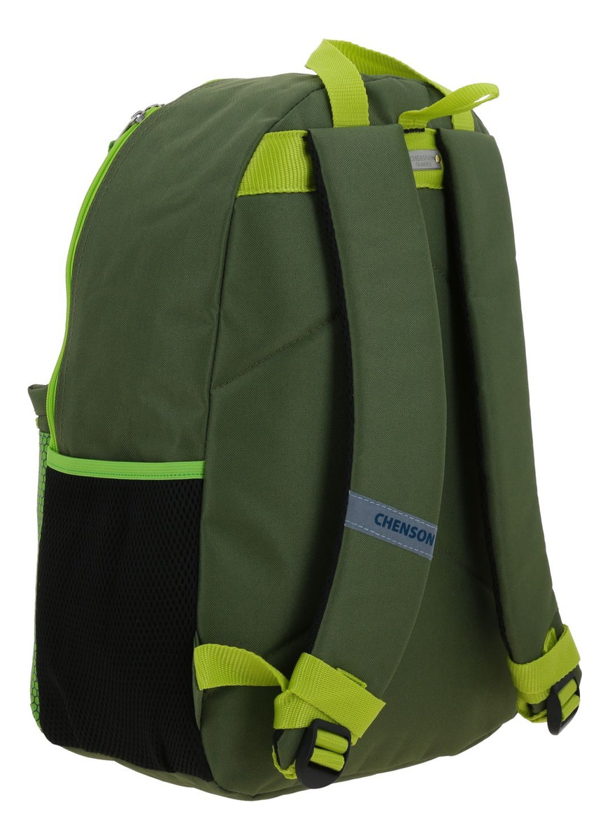 Kit Escolar Mochila Lonchera Y Lapicera Chenson Original Chuasen Color Verde 4