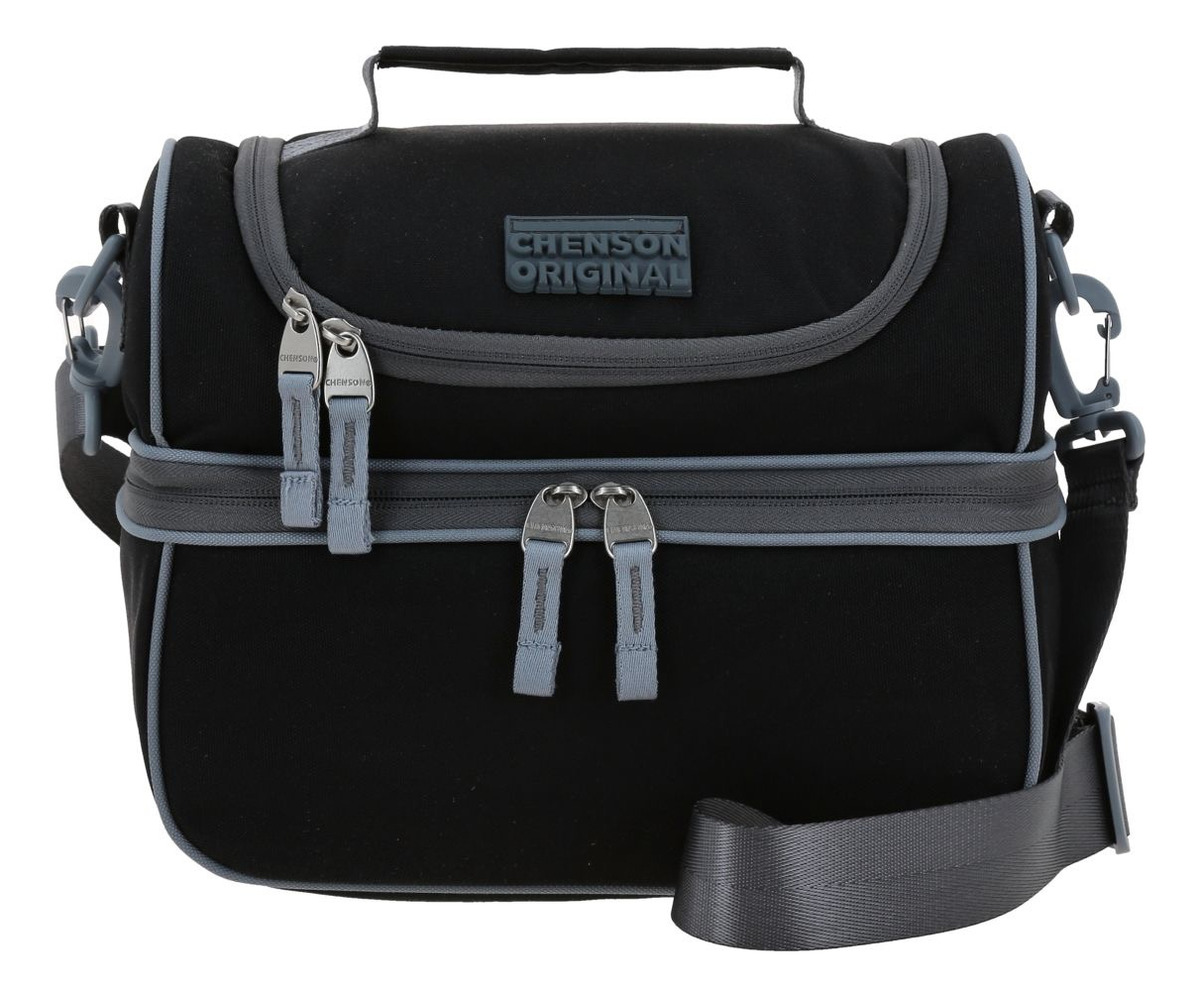 Kit Escolar Mochila Lonchera Y Lapicera Chenson Original Strong Negro 4
