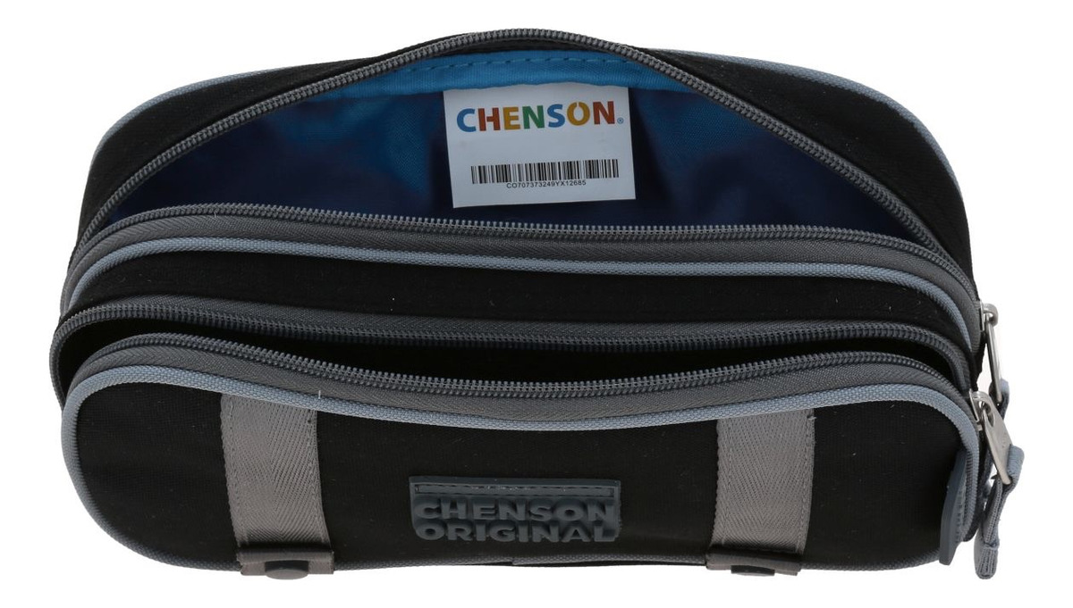 Kit Escolar Mochila Lonchera Y Lapicera Chenson Original Strong Negro - vista 2