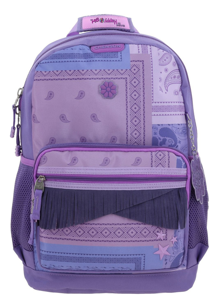 Kit Escolar Mochila Lonchera Y Lapicera Happy Girl Cowli Primaria Violeta 2