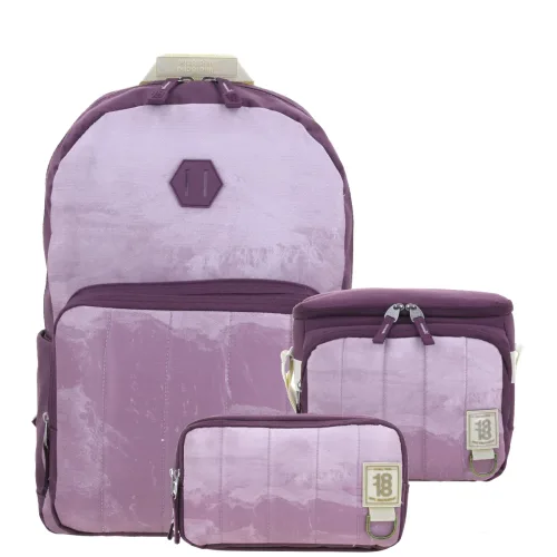 Kit Escolar 1818 by Chenson Lila (Mochila + Lonchera + Lapicera) Juvenil 1