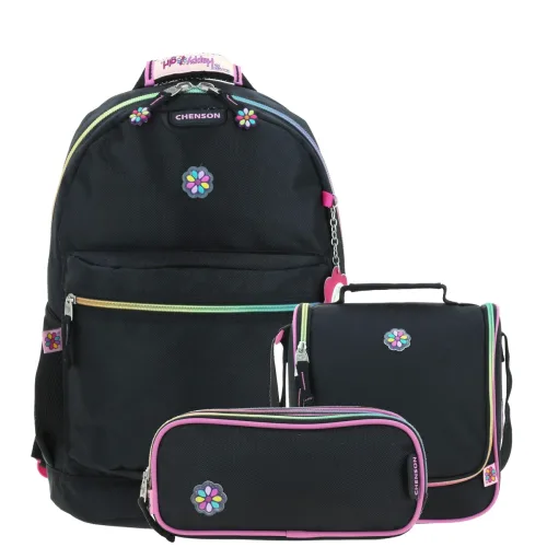 Kit Escolar Happy Girl by Chenson (Mochila + Lonchera + Lapicera) infantil