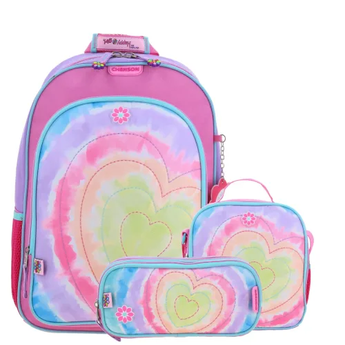 Kit Escolar Happy Girl by Chenson (Mochila + Lonchera + Lapicera) infantil