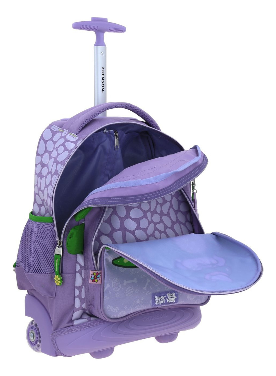 Kit Mochila A Ruedas Lonchera Y Lapicera Escolar Chenson Vania Bachur Modelo Vani Vb70704-kb3 Color Verde 4