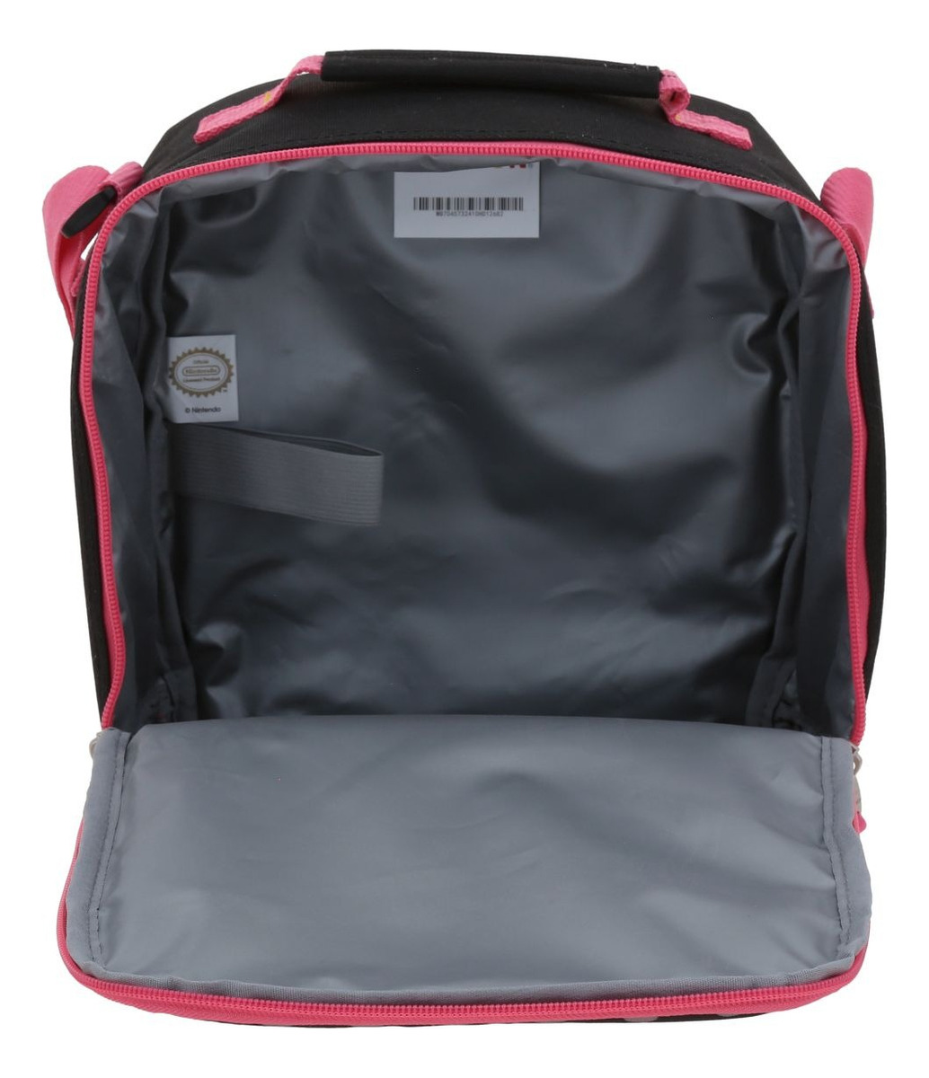 Kit Mochila Lapicera Y Lonchera Chenson Super Mario Loly Peach Negro Y Rosa Escolar Para Niñas - vista 2