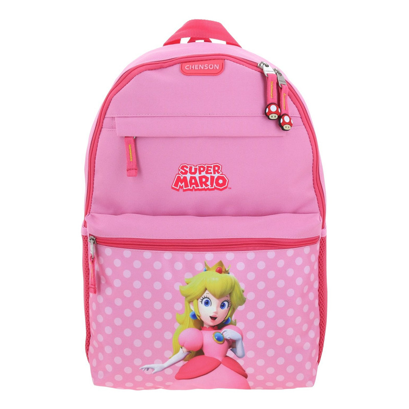 Kit Mochila Lapicera Y Lonchera Chenson Super Mario Loly Peach Rosa Y Rosa Escolar Para Niñas 2