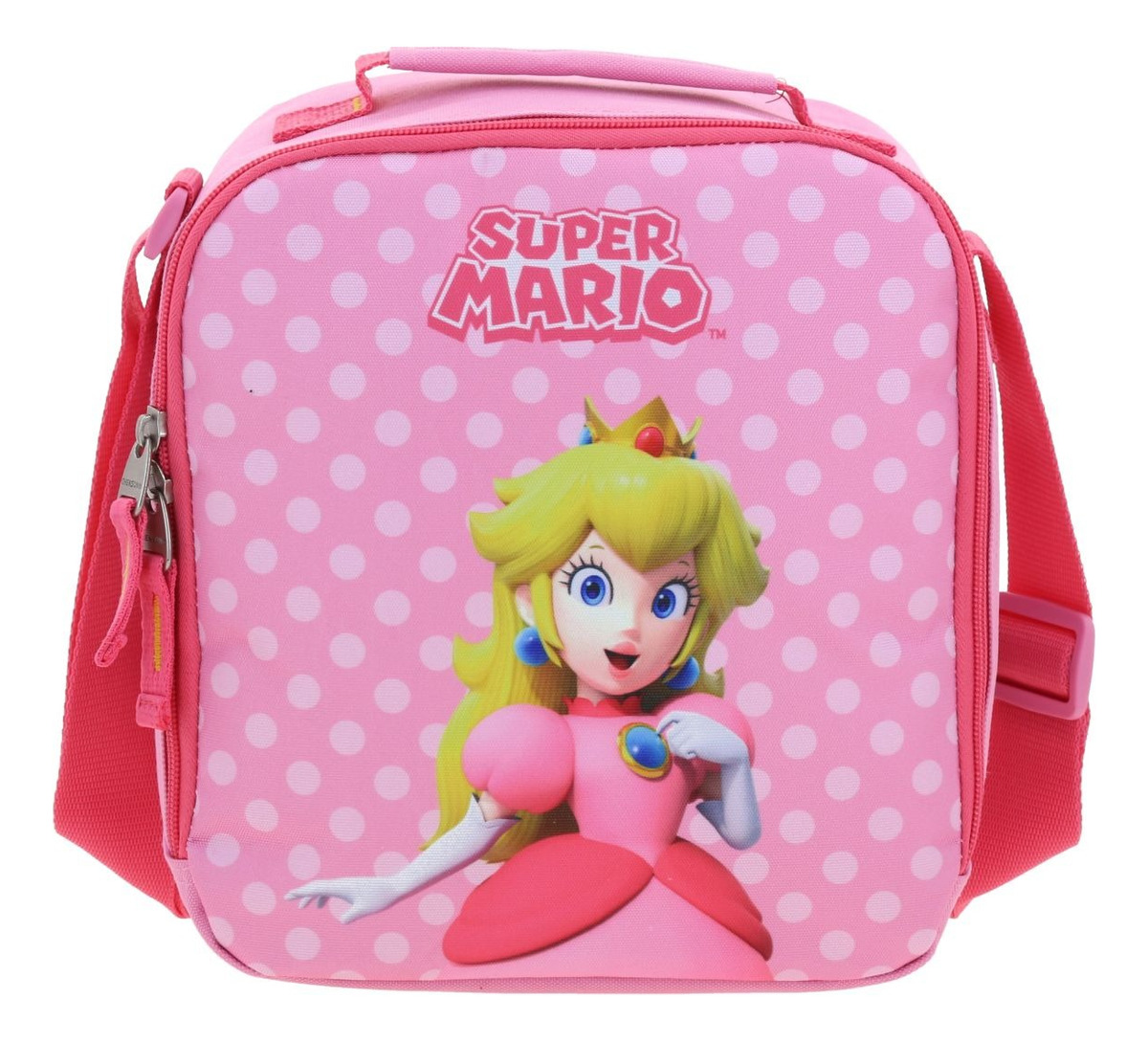 Kit Mochila Lapicera Y Lonchera Chenson Super Mario Loly Peach Rosa Y Rosa Escolar Para Niñas 5