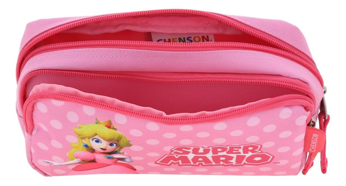 Kit Mochila Lapicera Y Lonchera Chenson Super Mario Loly Peach Rosa Y Rosa Escolar Para Niñas - vista 2