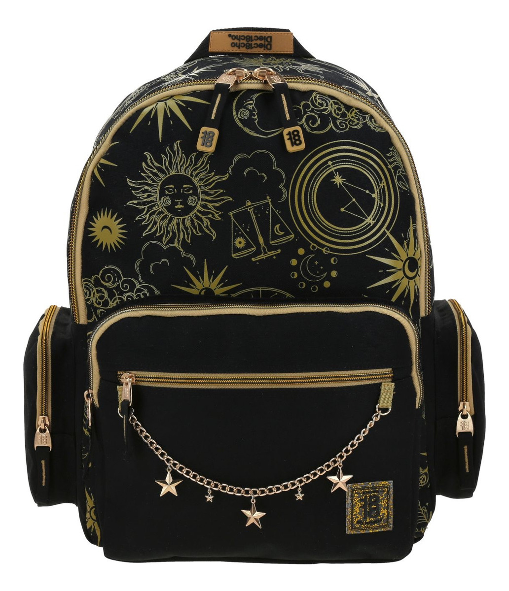 Kit Mochila Lonchera Y Lapicera Chenson 1818 Suria Color Negro 2