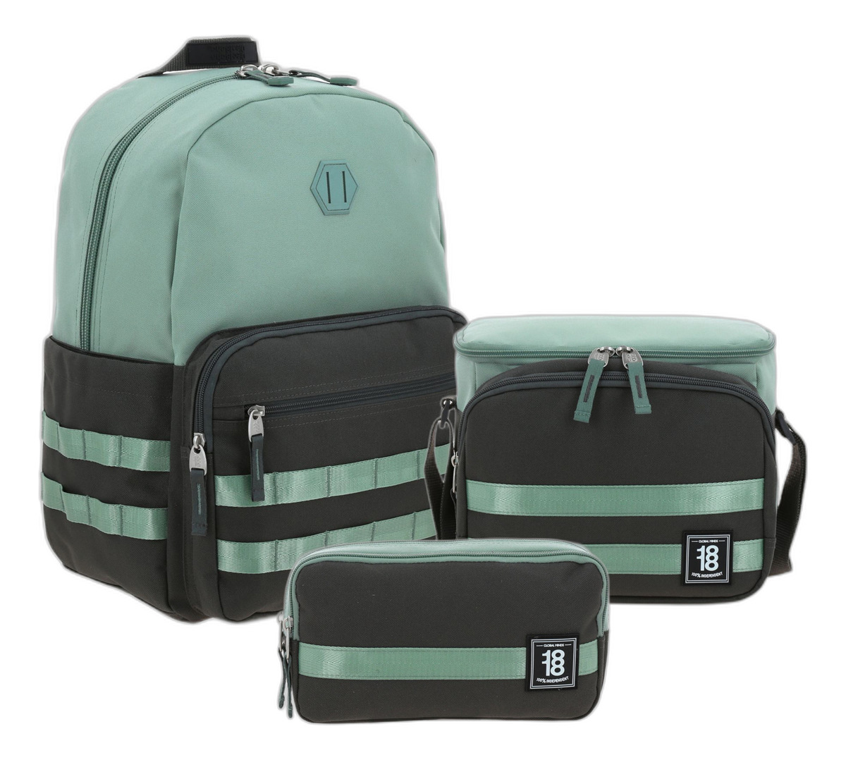 Kit Mochila Lonchera Y Lapicera Chenson Escolar Belt 1870185-2-kc3 Turquesa