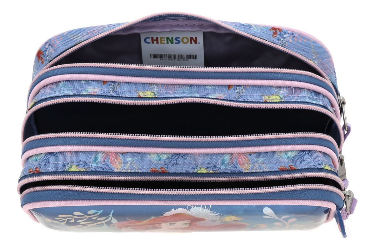 Kit Mochila Lonchera Y Lapicera Chenson Princesas Ariel Color Azul Primaria Pr70152-kc3 - vista 2