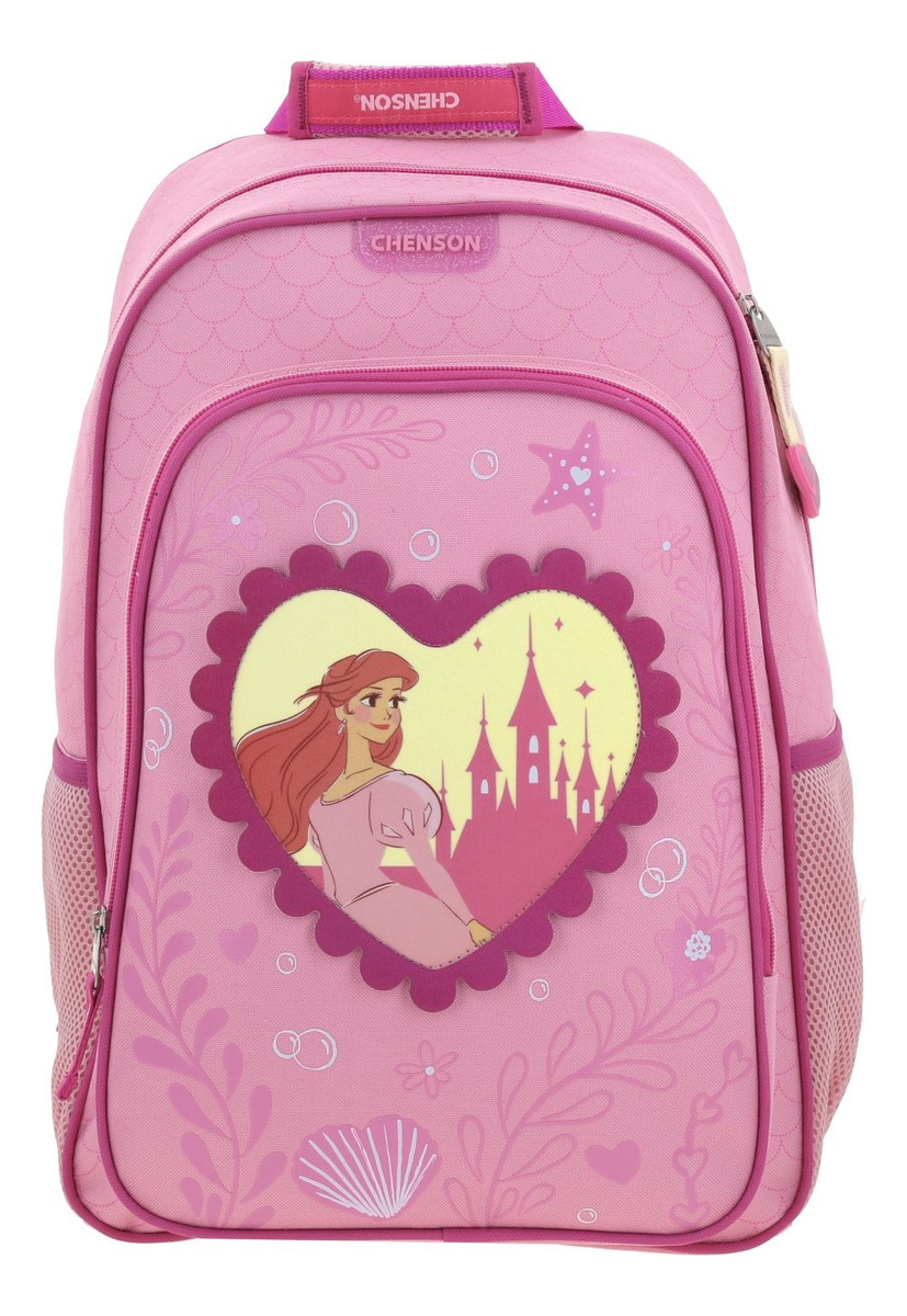 Kit Mochila Lonchera Y Lapicera Chenson Princesas Ariel Color Rosa Escolar Primaria Pr70192-kc3 2