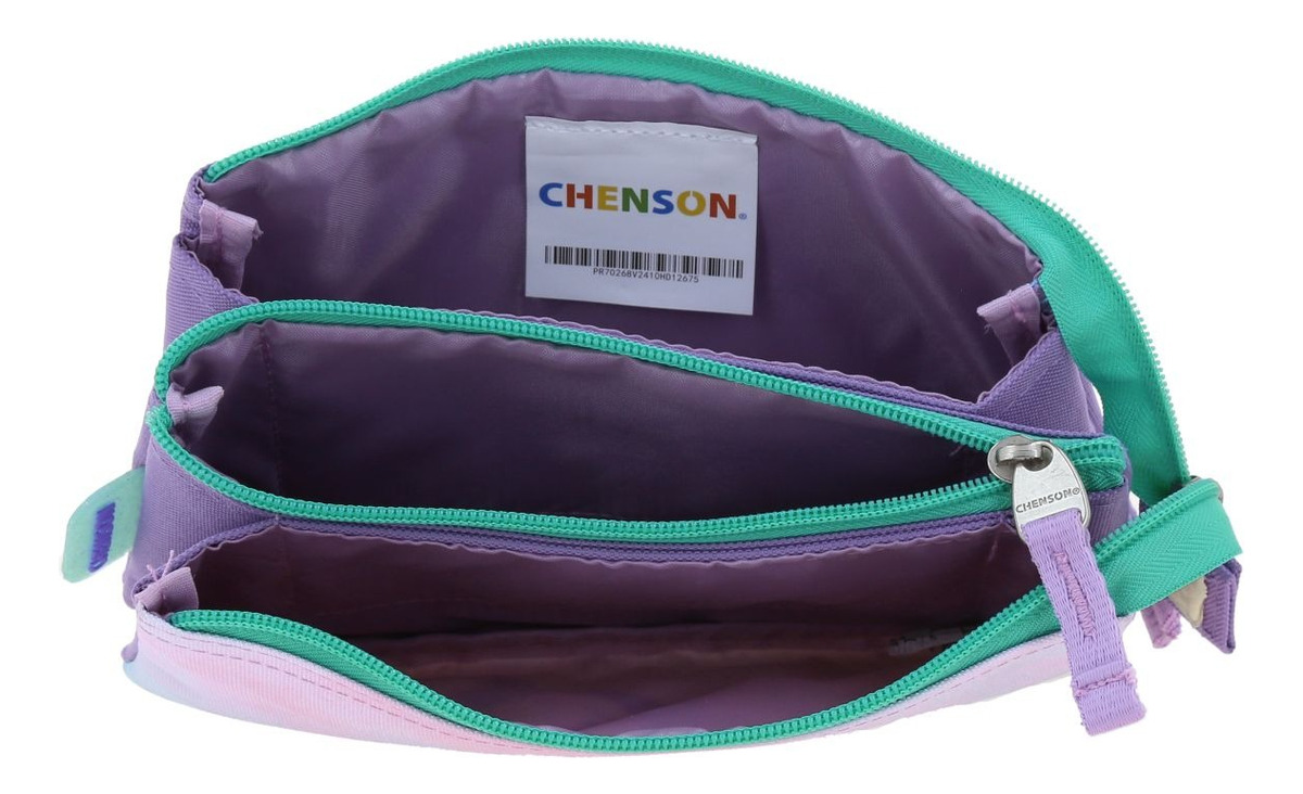Kit Mochila Lonchera Y Lapicera Chenson Princesas Ariel Escolar Primaria Niñas Pr70266-kc3 Violeta - vista 2