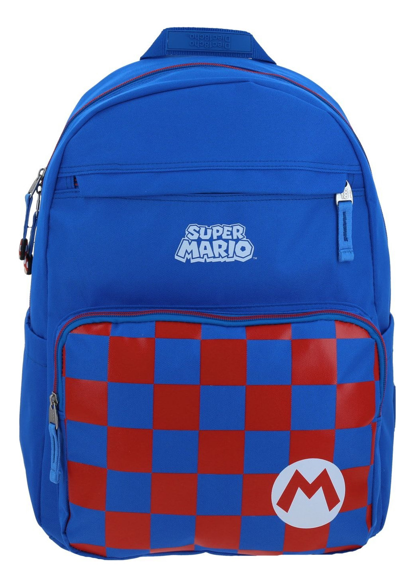 Kit Mochila Lonchera Y Lapicera Chenson Super Mario Escolar Color Azul 2