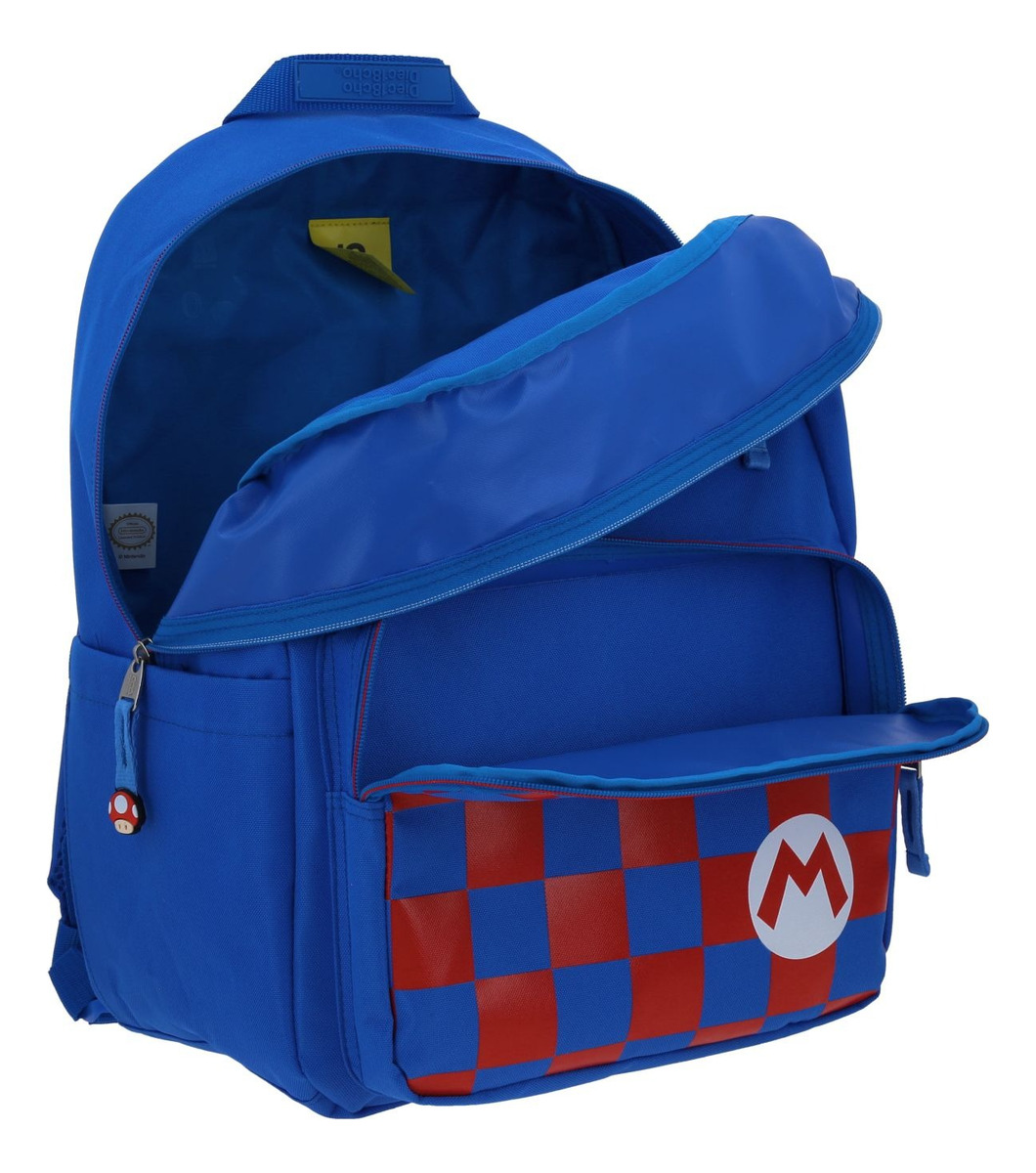 Kit Mochila Lonchera Y Lapicera Chenson Super Mario Escolar Color Azul 4