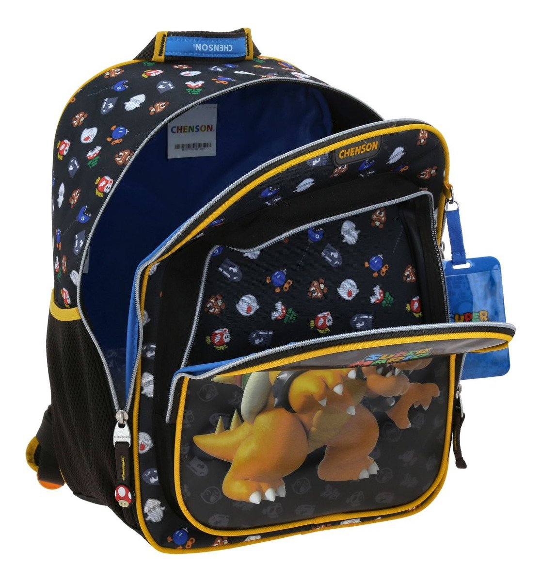 Kit Mochila Lonchera Y Lapicera Chenson Super Mario Woat Escolar Negro Mb70711-kc3 4
