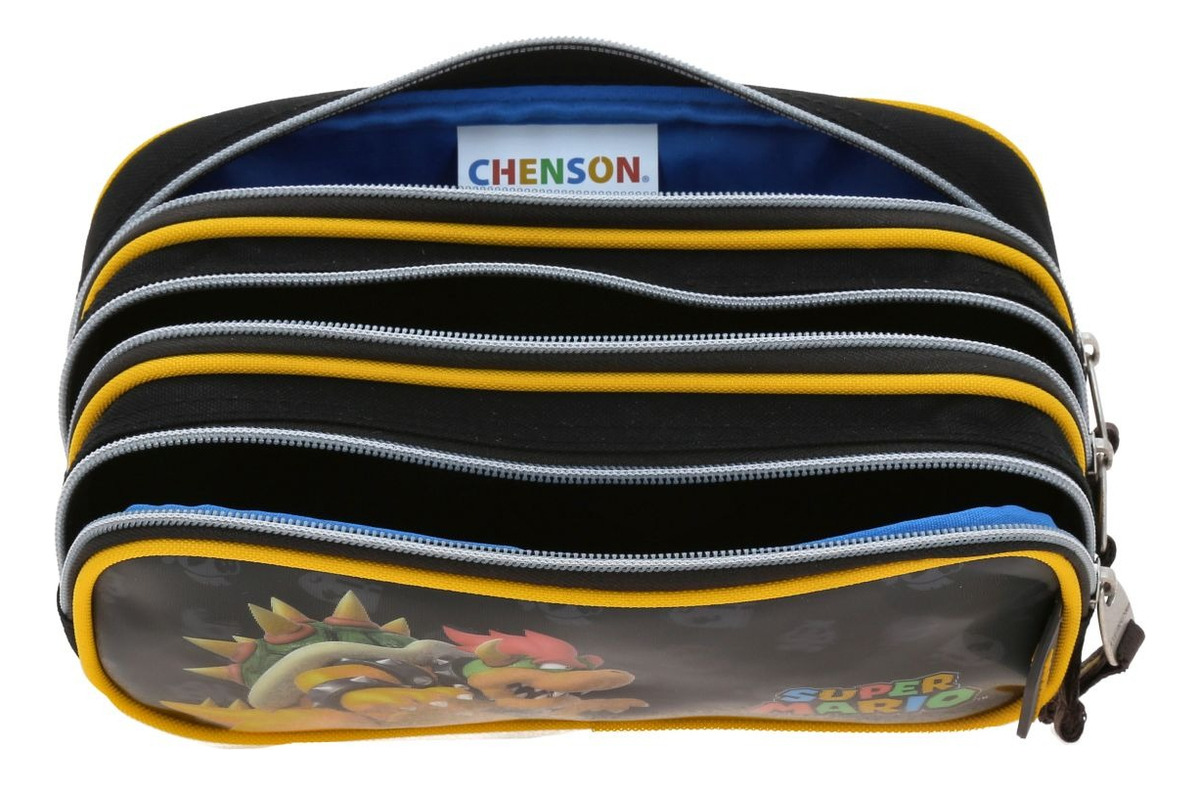 Kit Mochila Lonchera Y Lapicera Chenson Super Mario Woat Escolar Negro Mb70711-kc3 - vista 2