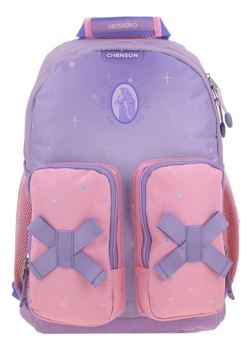 Kit Mochila Lonchera Y Lapicera Escolar Chenson Stardust Princesas Color Violeta Pr70631-kc3 2