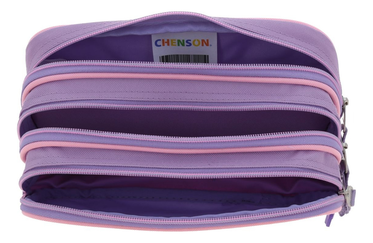 Kit Mochila Lonchera Y Lapicera Escolar Chenson Stardust Princesas Color Violeta Pr70631-kc3 - vista 2