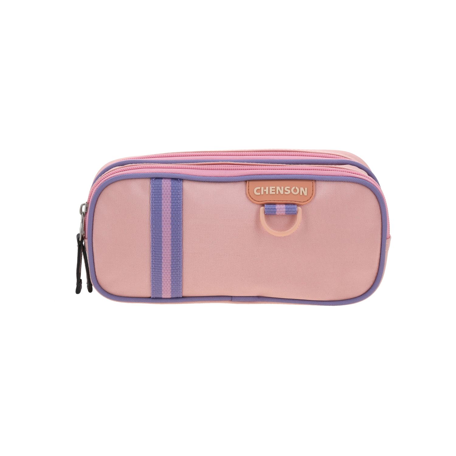 Lapicera beige Chenson Clásico con doble compartimento para estuche escolar