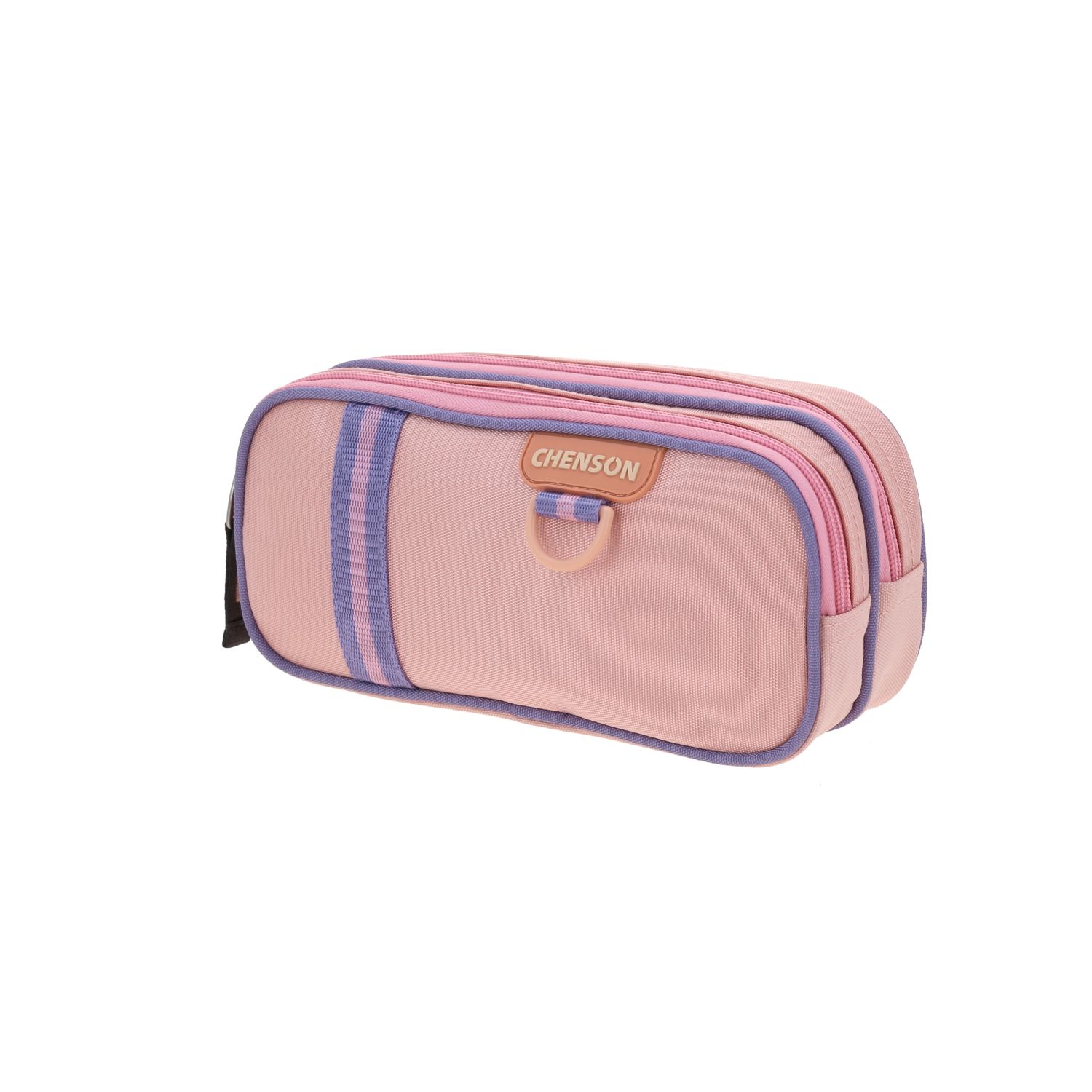 Lapicera beige Chenson Clásico con doble compartimento para estuche escolar 2