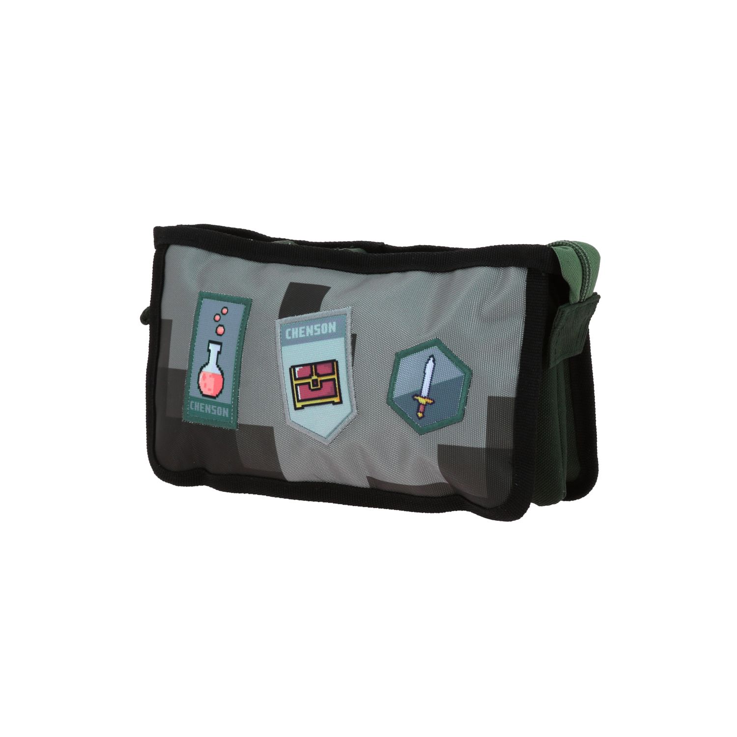 Lapicera Chenson Original Verde con Amplio Bolsillo y Cierres 2