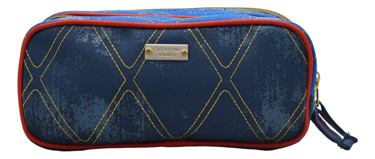 Lapicera Descendientes Corazon 3 Cierres Ds66110 Chenson Color Azul Bordado - vista 2