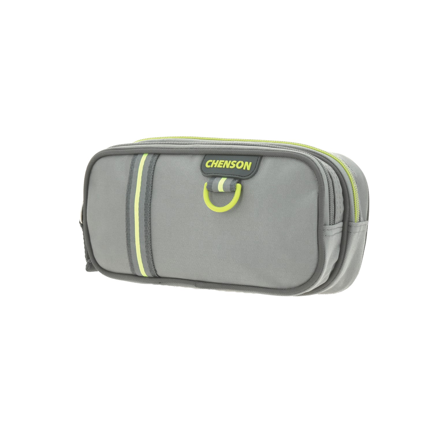 Lapicera Doble Compartimento Chenson Clásico Gris – Estuche Escolar Ideal 2