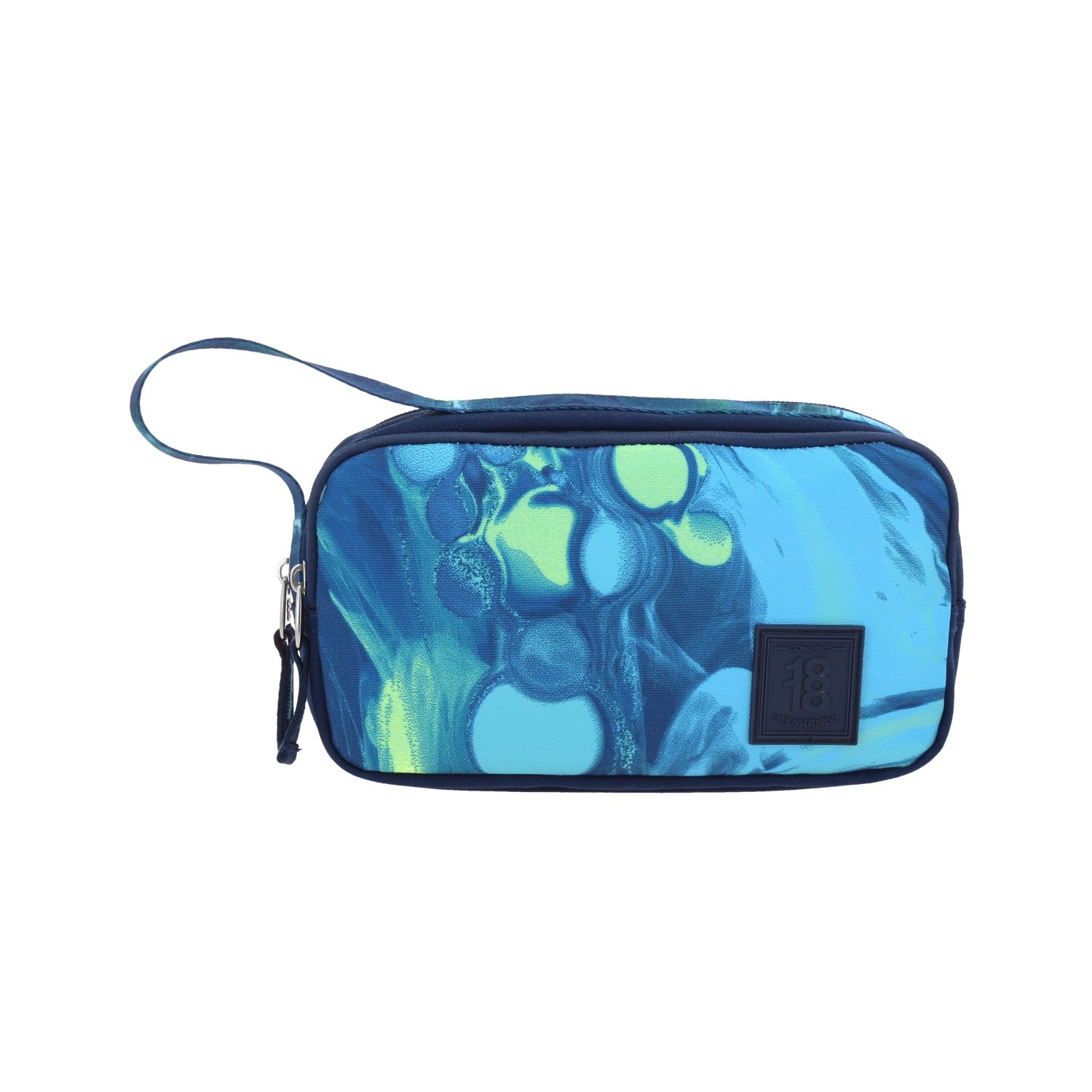 Lapicera escolar 1818 by Chenson azul con doble bolsillo y asa de mano