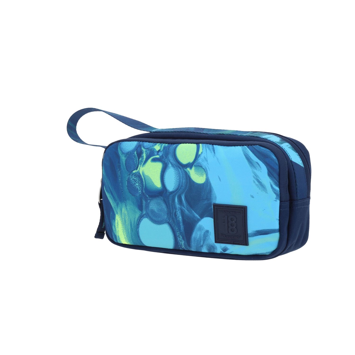 Lapicera escolar 1818 by Chenson azul con doble bolsillo y asa de mano 2