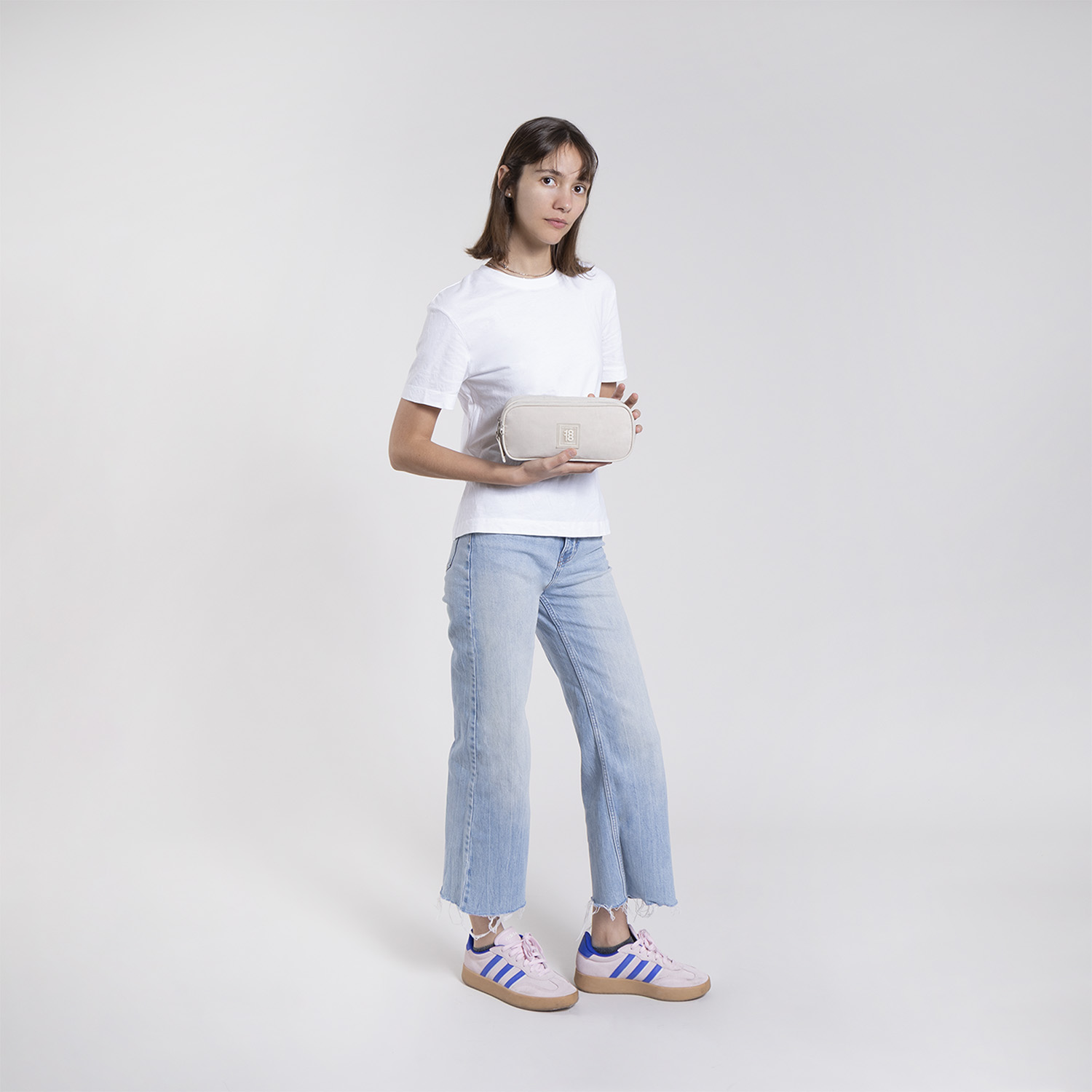 Lapicera escolar 1818 by Chenson beige con doble compartimento para jóvenes - vista 2