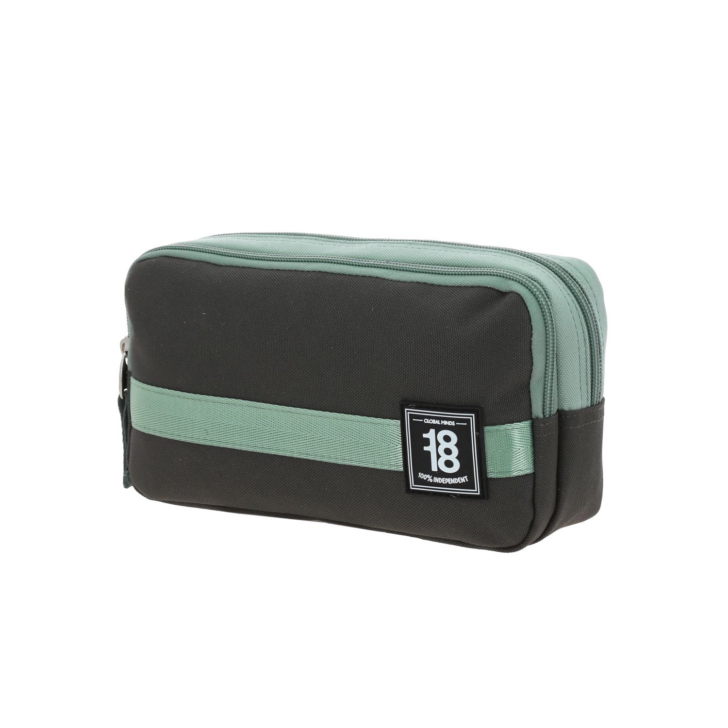 Lapicera escolar 1818 by Chenson en gris con doble compartimento 2