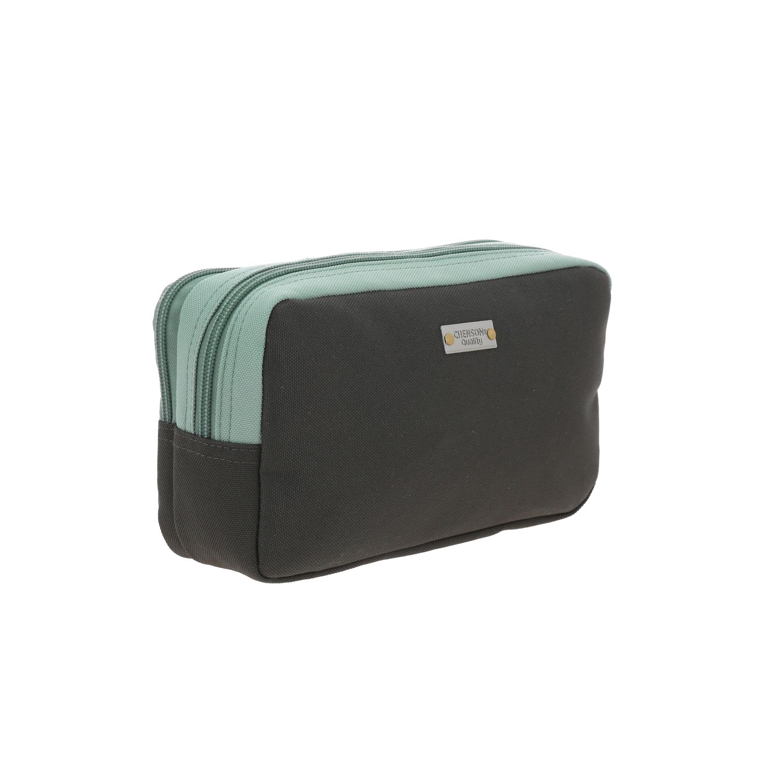 Lapicera escolar 1818 by Chenson en gris con doble compartimento 3