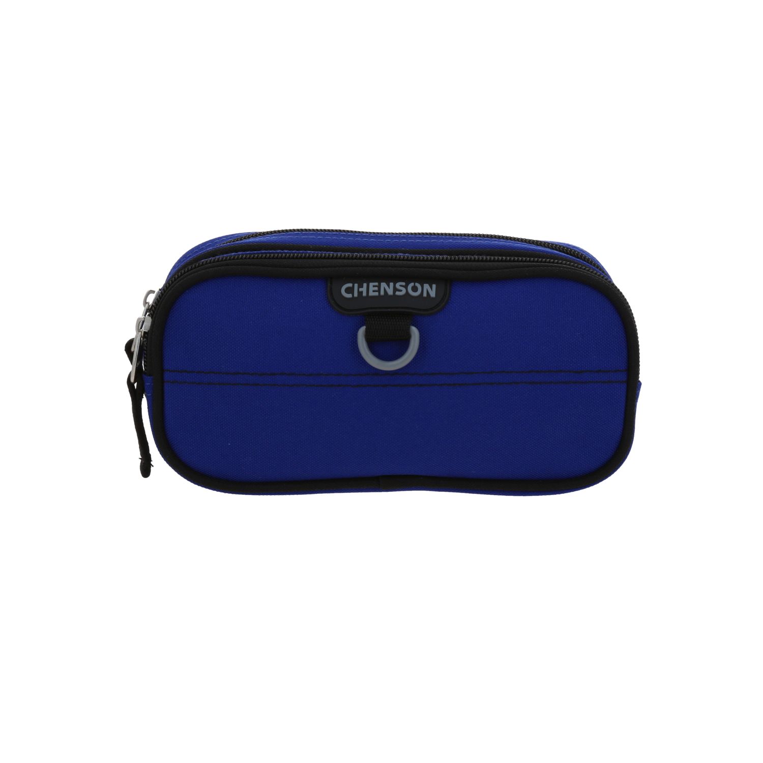 Lapicera escolar azul Chenson Clásico con doble compartimento y cierre
